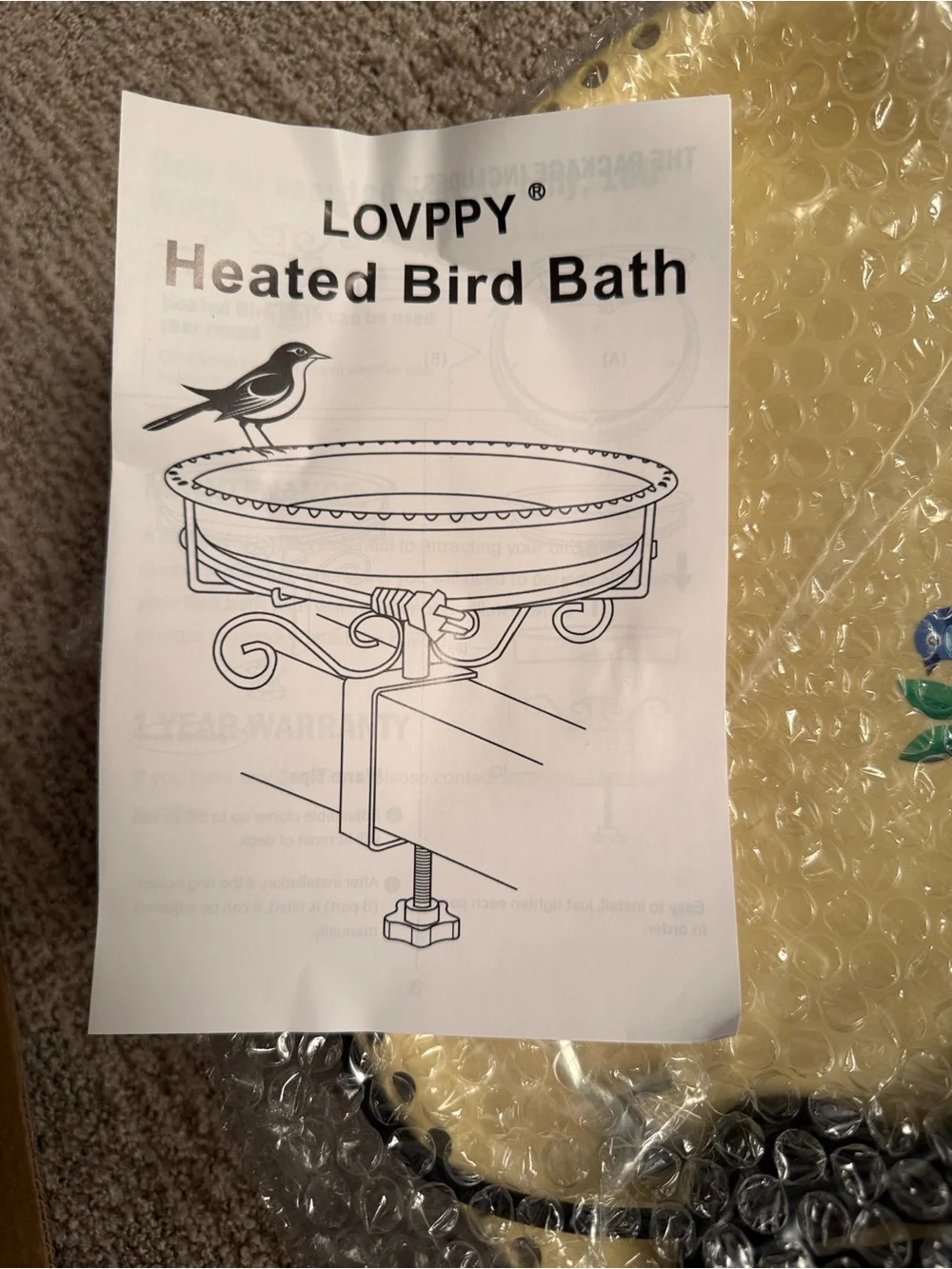 Heated Bird Bath for Winter